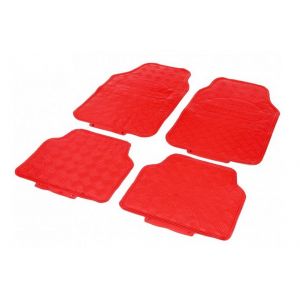 Tapis Auto BDP PVC 2 avts+2 arrieres Tuning metallise Rouge Universel